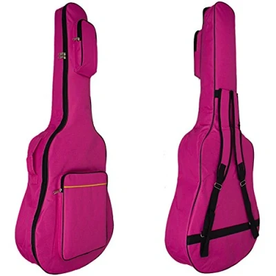 Imagen de MINGZE 41&quot; Funda para guitarra, bolsas de bandolera ajustable a prueba agua, variedad colores (Rojo)