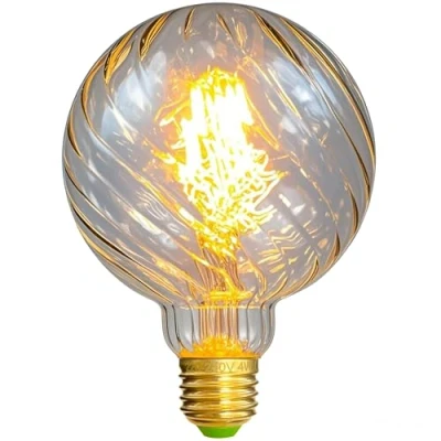 Imagen de bombillas Led TIANFAN, bombilla Vintage, filamento Led, Edison, 4 W, decorativas especiales no regulables, 220/240 V E27, brillo cálido (G95 Remolino Transparente)