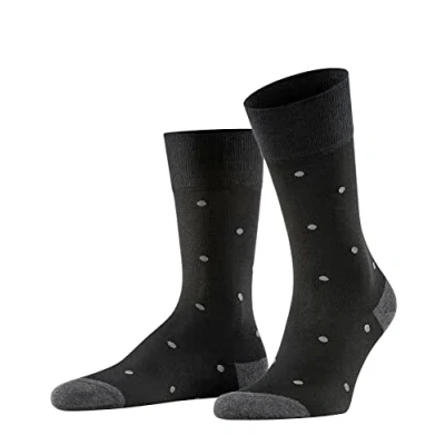 Imagen de FALKE Dot M SO algodón estampado 1 par, Calcetines Hombre, Gris (Anthracite Melange 3096), 43 46