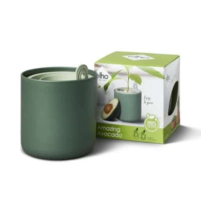 Imagen de elho Amazing Avocado Pot 12 Cultiva Tus Propios Kits para Aguacate 100% plástico Reciclado Ø x H cm Verde/Hoja Verde