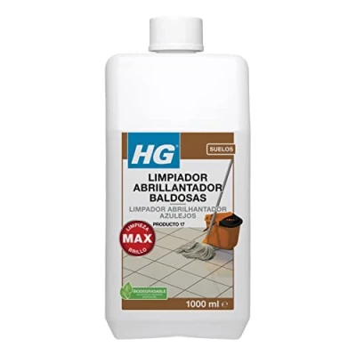 Imagen de HG Limpiador Abrillantador Baldosas, y para Azulejos, Juntas Suelos de Cocina, Elimina la Grasa Restaura los Piedra Natural Industriales 1 Litro