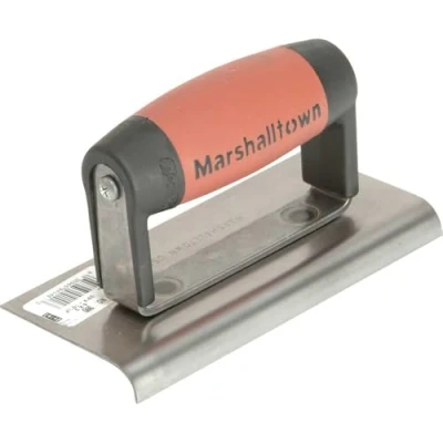 Imagen de Llana de borde Marshalltown, extremos rectos, mango Durasoft, R 10mm, L 13mm, acero al carbono, dimensiones: 152x76 mm