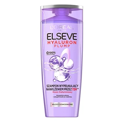 Imagen de L&#039;Oréal Paris Champú hidratante Elvital para cabello brillante y saludable, con ácido hialurónico un impulso hidratante, Hydra Hyaluronic, 400 ml