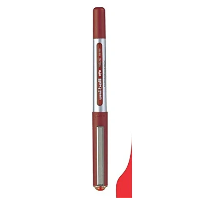 Imagen de Uni Ball Ojo UB 150 Rojo [Paquete de 3] Micro 0.5mm Punta Bolígrafo