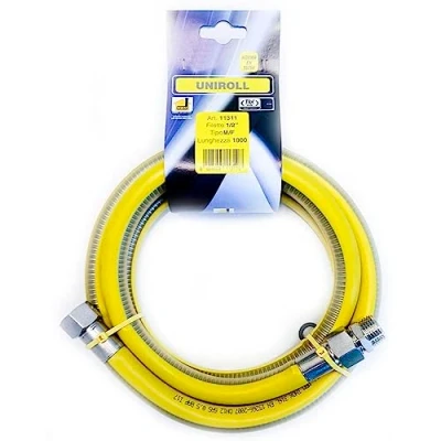 Imagen de tubo de gas 1 mt 1/2&quot;de acero flexible medio MF conformidad con la norma EN 15266 para encimera/cocina UNIROLL