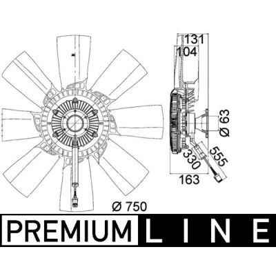 Imagen de MAHLE ORIGINAL CFF 473 000P Ventilador de Radiador 750 electrónico