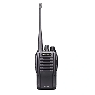 Imagen de Midland, Walkie Talkie Semiprofesional G10 Pro, 32 Canales Seleccionables, Resistente, Batería y Toma de micrófono Auricular Dos Pines K