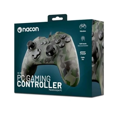 Imagen de Mando Nacon PCGC 100FOREST, Para PC, Con cable, Vibración, Verde