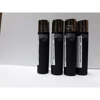 Imagen de Clipper No. 26, Negro, Tacto Suave, Pack de 4 Encendedores