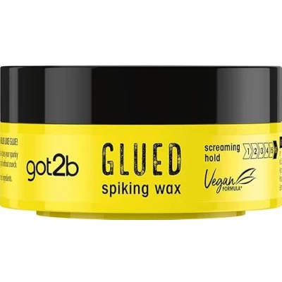 Imagen de Got2b Cera Glued 75 ml para Peinados, de Fijación Ultrafuerte, Looks Moldeables y Resistentes, Optimo Peinados Atrevidos, Fórmula Vegana