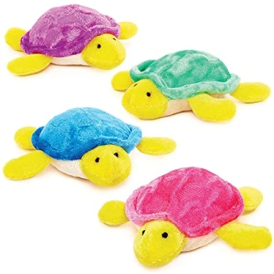 Imagen de Baker Ross FC934 Peluche Tortuga Juego de 4, Juguetes para niños