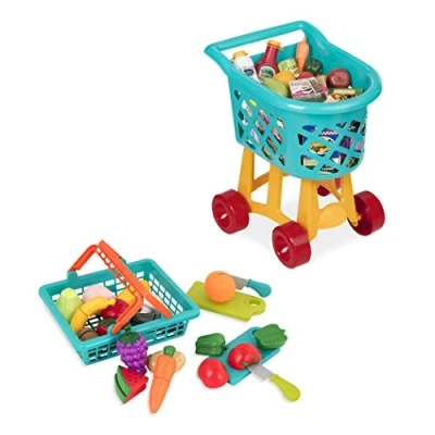 Imagen de Battat (BATYJ) Shopping Cart &amp; Groceries Bundle
