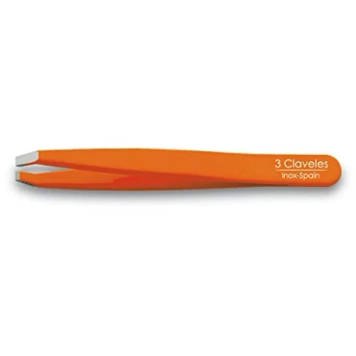 Imagen de 3 CLAVELES Pinza de Depilar Cangrejo Color 9 cm, Naranja