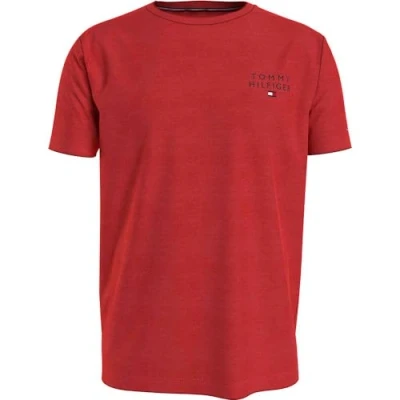 Imagen de Tommy Hilfiger Originaltee TEE LOGO Camiseta de pijama, Hombre, Talla: Small, Fierce red