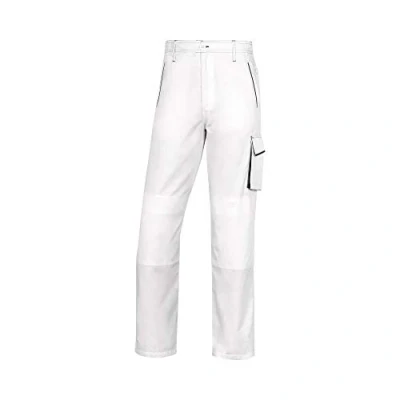 Imagen de Delta Plus M6PANBCTM Panostyle Pantalones de trabajo (poliéster/algodón, talla M, 1 unidad), color blanco y gris