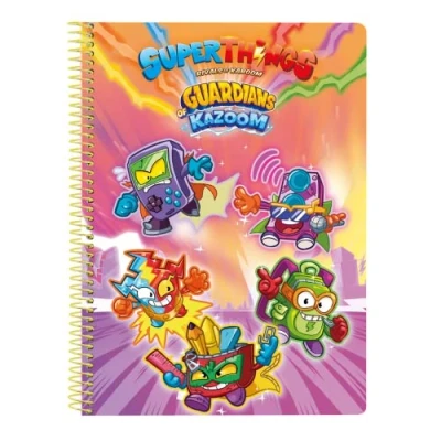 Imagen de Safta Libreta Cuarto 80 H. Tapas Duras Superthings Guardians of Kazoom 15,5X22X1Cm, Multicolor (512270065)