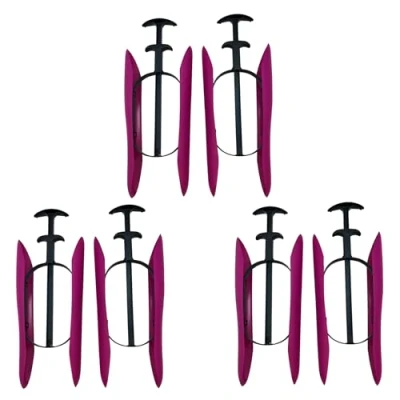 Imagen de DELFA Juego de 3 pares moldes para botas con innovador elemento resorte Sensomatic, tensor botas, longitud 35 cm, Rosa., 36 41