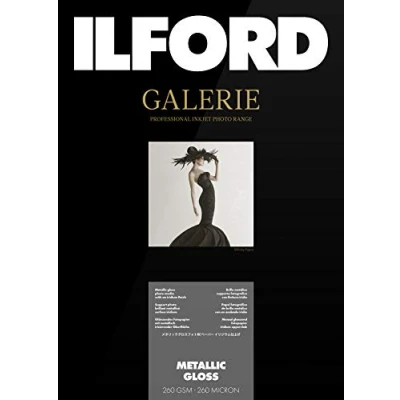 Imagen de Ilford Galerie Prestige Metallic Gloss Pack 25 hojas de papel A4 (color blanco)