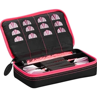 Imagen de Casemaster by GLD Products Plazma Estuche para Dardos (Borde Rosado), Color Negro