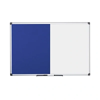 Imagen de Bi Office Maya Tablero combinado fieltro/magnético, 1200 x 900 mm, color azul