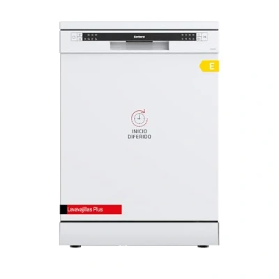 Imagen de Lavavajillas 12 Cubiertos, 6 Programas Con 4 Temperaturas, Indicadores LED, Color Blanco, Inicio Diferido, Media Carga, Función Pausa, 49 Db, Eficiencia Energética E