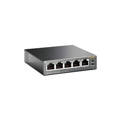 Imagen de TP Link PoE Switch 5 port 100 Mbps, 4 PoE+ ports up to 30 W for each and 67 all ports, Metal Casing, Plug Play, Ideal IP Surveillance Access Point (TL SF1005P)