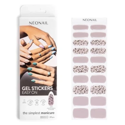 Imagen de NEONAIL gel UV Stickers Easy On M04 Beige 15 Modelos Semicurado de pegatinas uñas postizas Nail Art Decoracion Rapido para Arte Diseña tus
