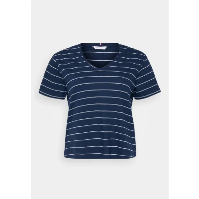 Imagen de Tommy Hilfiger Curve Camiseta estampada, Mujer, Talla: 48, Calico/dark night navy