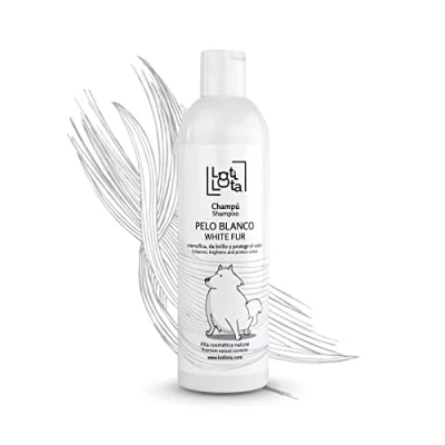Imagen de LOTI LOTA Champú Perros Pelo Blanco 500 ml Intensificador del Color Brillo y Limpieza pH Adaptado Apto Uso frecuente