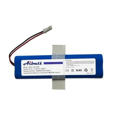 Imagen de Aibatt Batería de ion litio repuesto para iLife Zaco V5s Pro, V5x, V4, V3s V8s, V50, V80, V85, Home Cleaner, 18650B4 4S1P AGX 2 (14,4 V/2600 mAh)