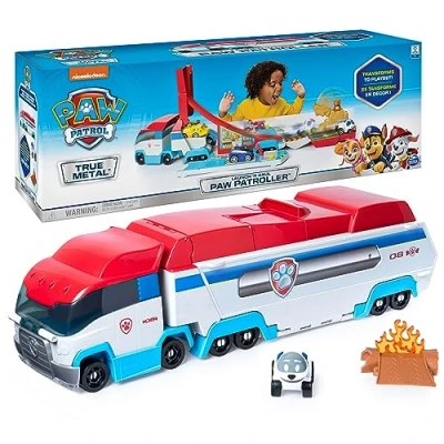 Imagen de Patrulla Canina AUTOBÚS Autobús Lanzador Transportador con Conjunto de Pistas Transformables 2 en 1 para Coches True Metal 6054869 Juguetes Niños 3 Años +