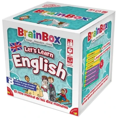 Imagen de Brain Box G123452 Green Board Games BrainBox Lets Learn English Juego de Mesa en Español, 1 o mas jugadores
