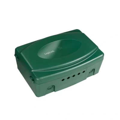 Imagen de Logilink LPS272 Caja electrónica Impermeable para Exteriores con protección contra Polvo y Salpicaduras (IP54), 32 x 21 11,5 cm, Color Verde