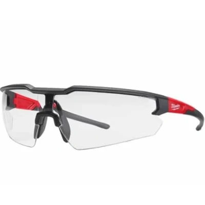 Imagen de Milwaukee Gafas protectoras transparentes resistentes a los arañazos y antivaho, rojo, Talla única (4932478763)