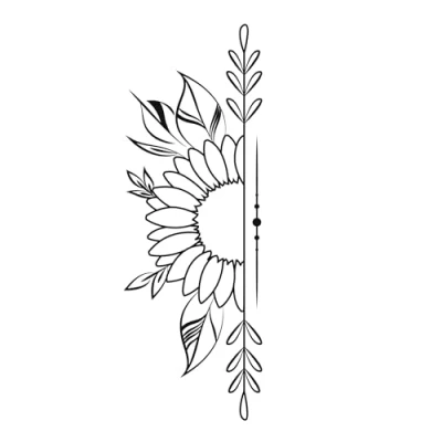 Imagen de Inkster® Tatuaje Sueño De Girasol temporal con certificación cosmética la UE: el original resistente al agua + vegano Revolucionario 2 Semanas