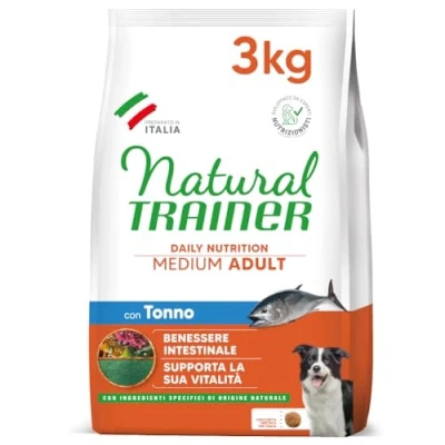 Imagen de Trainer Natural Medium Atún Arroz kg. 3 Alimentos Secos para Perros, Multicolor, único