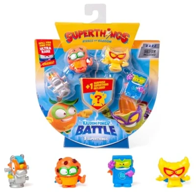 Imagen de SuperThings KAZOOM Power Battle Pack de 5. Contiene 5 (Incluye 1 Figura Sorpresa y capitán Plateado). 6