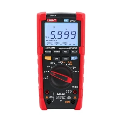Imagen de UNI T UT196 True RMS Multímetro solar Digital para el mantenimiento del sistema de energía 1700V DC/1500V AC, 3000A IP65 2m caída