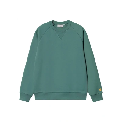 Imagen de Carhartt WIP Chase Sudadera, Hombre, Talla: Medium, Silver pine/gold