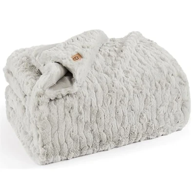 Imagen de UGG Manta Amanda Suave 50 x 70 Pulgadas Decorativa cálida para sofá o Cama Decoración acogedora el hogar Piedra