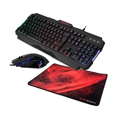 Imagen de Pack Rgb Teclado Ratón Y Alfombrilla Mars Gaming Mcp118 Layout Portugués