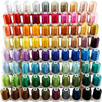 Imagen de New brothread 80 carretes Poliéster Bordado Máquina Hilo 1000M cada carrete NuevosColores similares a Janome y RA Colores