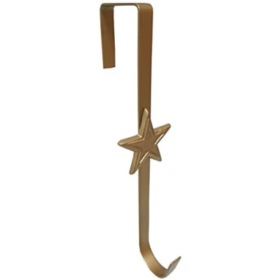 Imagen de Christmas Concepts® Corona de Navidad Percha metal Gold Star Design 29cm