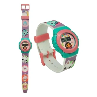 Imagen de CARTOON Reloj de pulsera digital para niños en caja moldeada, Gabby&#039;s Dollhouse