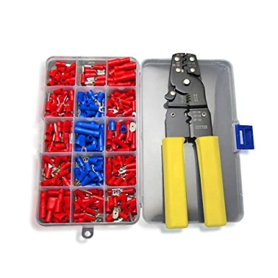 Imagen de Nuzamas Pince à sertir câble Outil de coupe fil 0,5 6.0 mm AWG 2310 Comprend 230 connecteur terminal kit