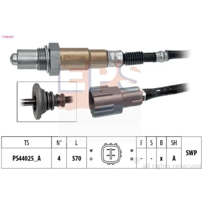 Imagen de EPS 1.998.607 Sonda lambda térmico, plana, Rosca engrasada TOYOTA: Yaris II Hatchback, Prius Liftback, III Hatchback