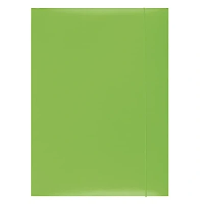Imagen de Office Products 21191141 02 Carpeta de gomas con banda cartón/lacado, A4, gramaje 350 g/m², 3 solapas, verde