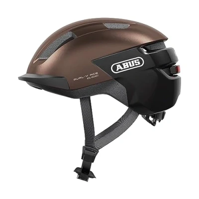Imagen de ABUS Casco de bicicleta Purl y ACE con luz LED apto para e bikes S pedelecs seguridad NTA moda adultos adolescentes Marrón, talla L