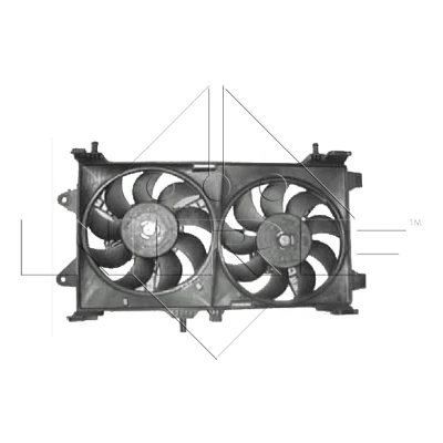 Imagen de NRF 47802 Ventilador de radiador 280 12 120/160 con bastidor (armazón) FIAT: Punto II Hatchback