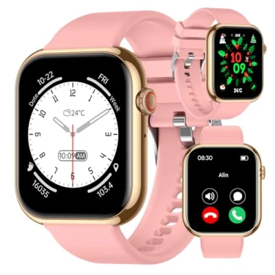 Imagen de Reloj Inteligente Mujer con Función de Llamada 1,85&quot; Smartwatch Fitness Monitor Frecuencia Cardíaca/SpO2/Sueño, Rastreador 113+ Deportes,Resistente al Agua IP68, para Android/iOS